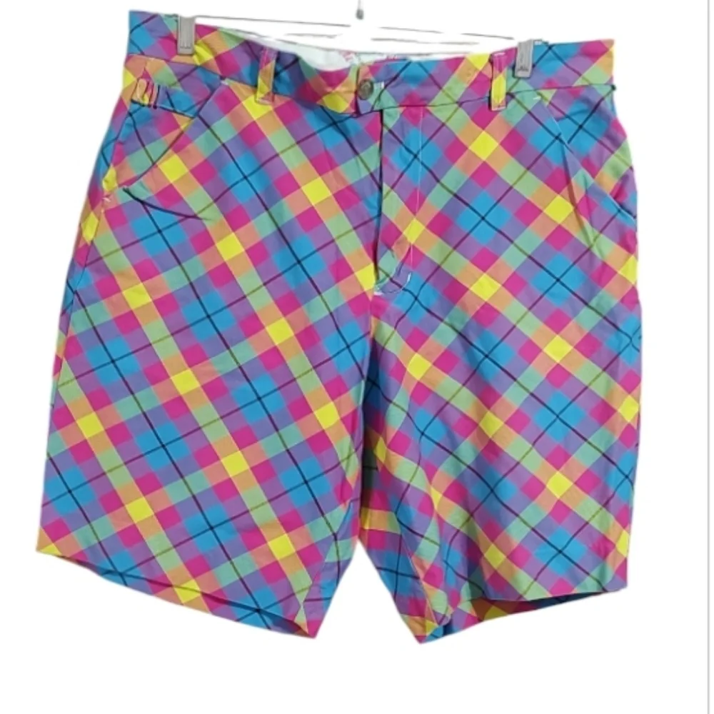Royal  & Awesome Plaid Golf Shorts